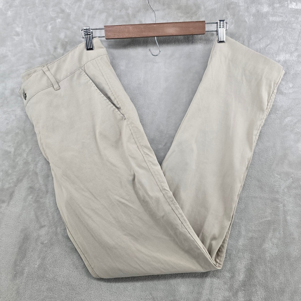 Outlier Pants Mens 33x33 Beige F. Cloth Two-Way Stretch Chino Portugal Made